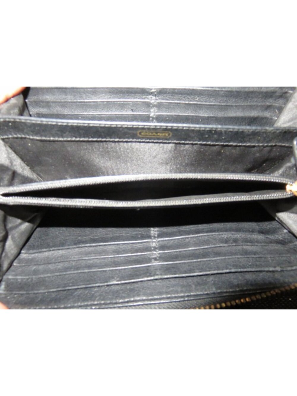 Coach Black Quilted Leather Zip Around Accordion Continental Long Wallet - Picture 9 of 9